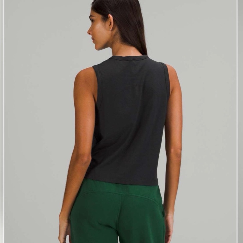 NWT Lululemon classic fit cotton blend tank - Black - 10 - Picture 2 of 8